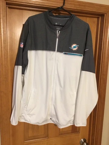 Miami Dolphins NFL Nike On-Field Apparel Dri-Fit Light Weight Jacket Size XL Men Cover