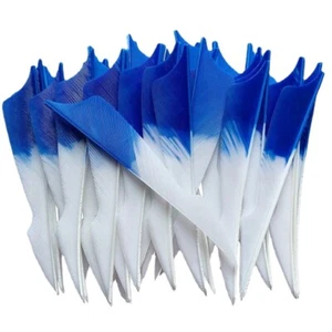 36Pcs 4Inch Stings Blue Gradient Turkey Feather Fletches for Archery DIY Arrow - Picture 1 of 6