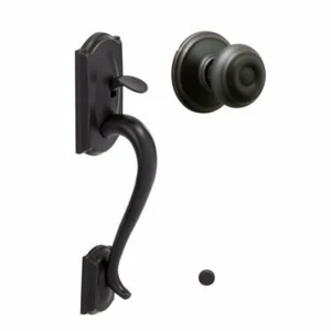 Schlage Camelot Eingangstürgriff mit georgianischem Türknauf FE285 CAM GEO - Bild 1 von 11