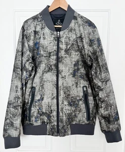 EUC! Prana Bomberjacke Brookridge Herren LARGE Gravel Grey Organic Cotton - Bild 1 von 7