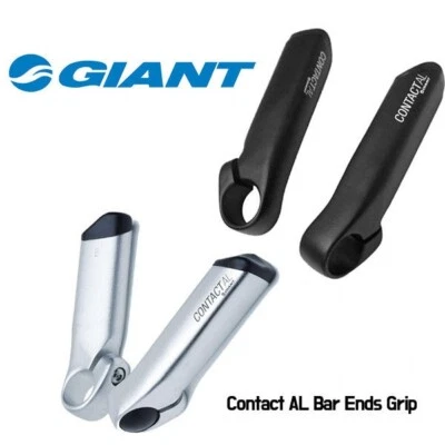 Extremos de manillar de aluminio Giant Contact AL para MTB - negro/plateado Foto 1 de 2