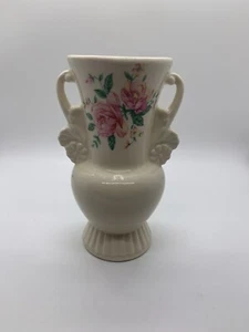 Royal Copley Vintage Handled Vase Floral Pattern - Picture 1 of 4