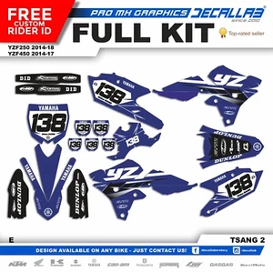YAMAHA YZF 250 2014 2018 YZF 450 2014 2017 MX Graphics Decals Stickers Decallab - Picture 1 of 3