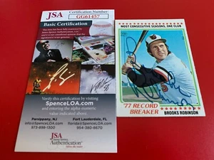 Brooks Robinson HOF Orioles 1978 Topps #4 Card Signed Auto JSA COA - Picture 1 of 1