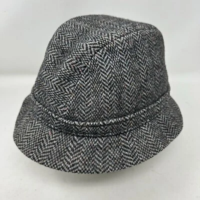 Kangol Design Fedora Size Large England Herringbone Tweed - Image 1 of 4