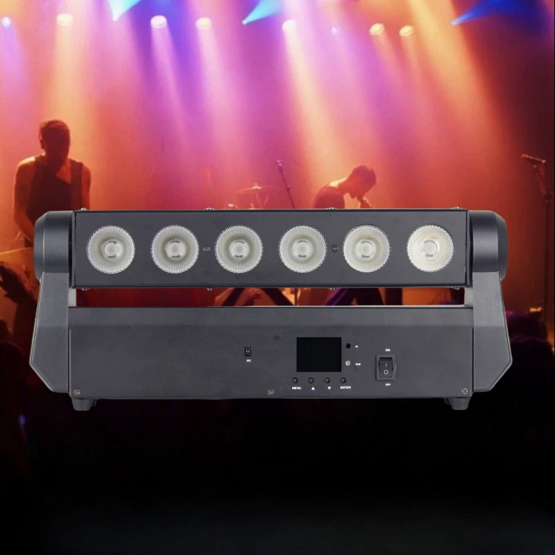 Rechargeable Moving Wash Light Bar/Wireless DMX 6X18W 6in1 Bar Wash Blacklight - Image 1 of 4