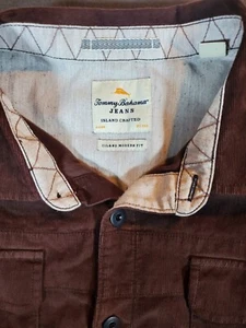 Camisa Tommy Bahama Jeans Island Artesanal Para Hombres Pana Abotonada Talla Grande - Imagen 1 de 6