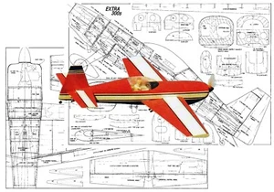 RCSA Model Airplane Plans (RC): EXTRA 300 42" Wingspan Scale for .40 Engines - Picture 1 of 7