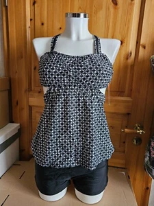 Damen Tankini-Set Octopus Größe 46 Schwarz-Weiß gepunktet NEU (A9) - Bild 1 von 4