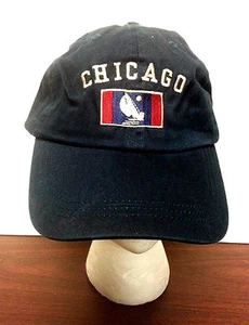 NEW Embroidered "Chicago" (Yachting) Baseball Cap - Navy, adjustable; 100% cott - Picture 1 of 1