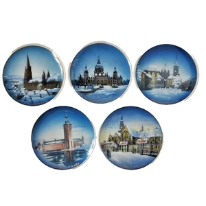Set 5 Weihnachten Sammelteller Porzellan Germany handbemalt - Bild 1 von 12