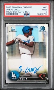2016 Bowman Chrome Oneal Cruz Prospect Auto Refractor /499 PSA 9 MINT #OC - Bild 1 von 2