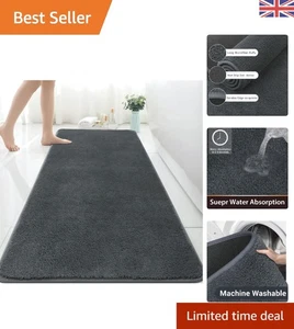 Elegant Microfiber Bath Mat 150x60cm - Super Absorbent & Non-Slip for Bathrooms - Picture 1 of 10