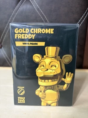 Figura FNaF Five Nights at Freddy’s Youtooz Gold Chrome Freddy Foto 1 de 4