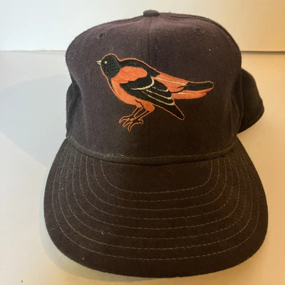 VTG 80s New Era Baltimore Orioles Hat 6 7/8 Major League Pro Model Black VGC - Image 1 of 4