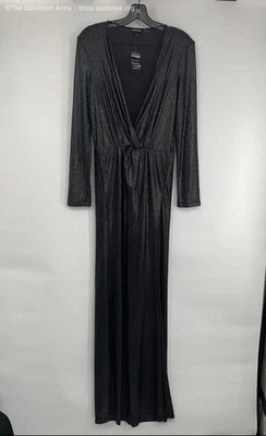 Nuevo con etiquetas Mono Bebe Para Mujer Negro Transparente Manga Larga Cuello en V Una Pieza Talla L Foto 1 de 4