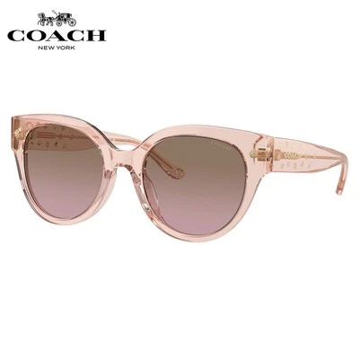 Очки солнцезащитные Coach HC8393U 566814 53 ТРЕНЕР прозрачные розовые чайные розовые дамские - Изображение 1 из 3