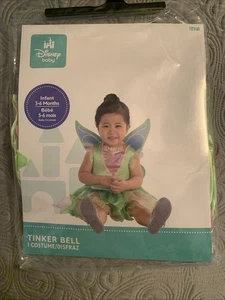 Disney Baby Tinker Bell Peter Pan Costume Size 3-6 Months Dress & Wings Girls - Picture 1 of 6