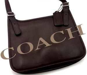 Coach Old Coach Schultertasche Sacoche dunkelbraun Leder in gutem Zustand USA - Bild 1 von 12