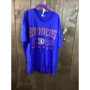 Starter Denver Broncos T Shirt Men’s Size XL Blue - Picture 1 of 3