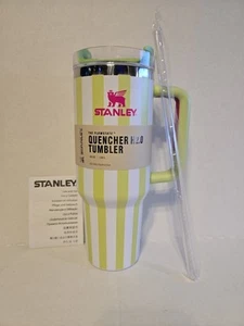Stanley X Oasis Green Cabana Stripe 40 oz Bicchiere Estintore NUOVO - Foto 1 di 6