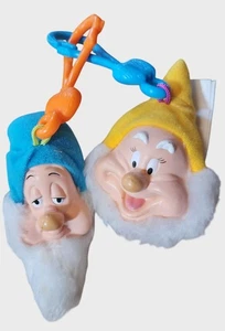 Set portachiavi Disney Biancaneve e i sette nani clip peluche addormentato e felice - Foto 1 di 2