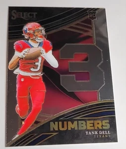 2023 Panini Select Numbers Tank Dell RC Houston Texans NFL Insert Rookie Card - Picture 1 of 4