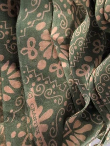 Vintage Cranston Print Works Crantex Cotton Fabric 44x 5 Yd 10" Green & Cream - Picture 1 of 1