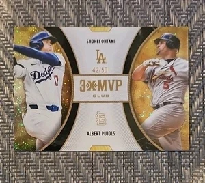2025 Topps Welcome To The Club Shohei Ohtani And Albert Pujols Gold Sparkle /50 - Picture 1 of 2