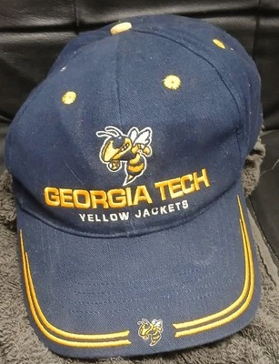 Georgia Tech Yellowjackets Snapback Vtg Hat Cap OSFA Truckers NCAA Casual USA - Image 1 of 4