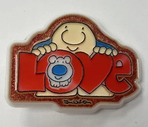 Vintage 1987 Ziggy Tom Wilson LOVE spilla pulsante UPS - Foto 1 di 6