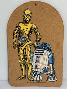 Star Wars C-3PO R2D2 Deko Korkplatte Vintage 1980 Manton Kork. RAR - Bild 1 von 11
