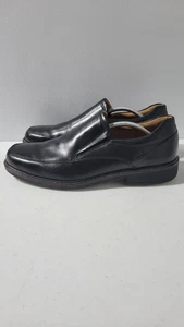 Zapatos de cuero negros sin cordones ECCO Holton con puntera delantal para hombre talla 11 - Imagen 1 de 6