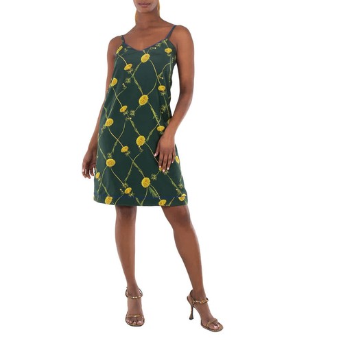 Abito Burberry in seta con stampa tarassaco