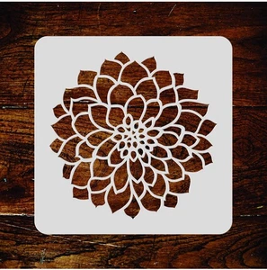 Plantilla de Dalia o Zinnia Flor de Zinnia Grande 4,5 x 4,5 pulgadas - Imagen 1 de 4