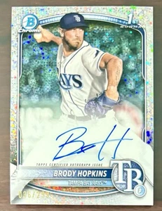 Brody Hopkins /299 SPECKLE AUTO 2025 Bowman Chrome #CPA-BH Tampa Bay Rays - Picture 1 of 1