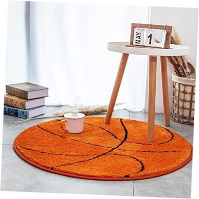  Alfombra de baloncesto para dormitorio de niños, alfombra deportiva alfombras de área redonda alfombra piso  Foto 1 de 4