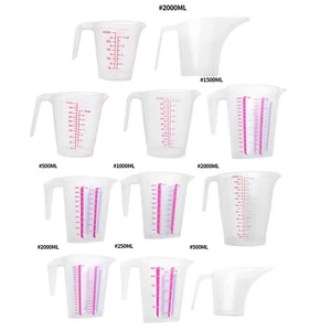 250-1000ML Clear Measuring Cup Graduated Liquid Dry Container Measuring Beaker - Picture 1 of 82