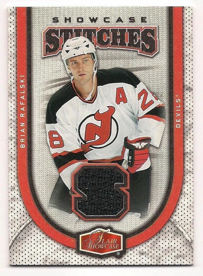 Brian Rafalski 06-07 Fleer Flair Showcase Stitches Game Used Jersey - Image 1 of 1