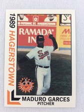 1989 Hagerstown Suns-South Atlantic League-BEST Baseball Card-Maduro Garces
