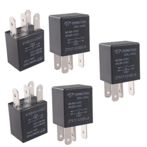 5X 12V 30A 4 Polig Auto Relais Umschalter Wechselrelais Arbeitsstromrelais - Bild 1 von 6