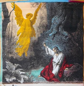 Jesus with Angel by Steve Kaufman - Picture 1 of 1