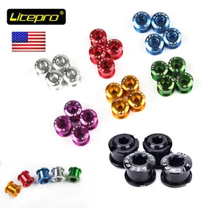 4/5PCS Single/Double/Triple Chainring Bolts MTB Road Bike Chain Ring Screws AL - Picture 1 of 14