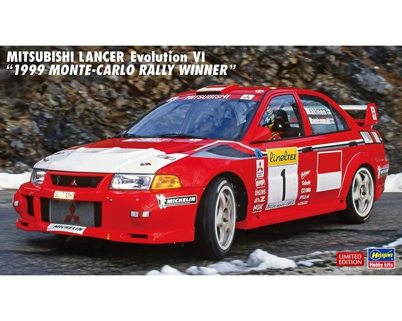 Hasegawa Mitsubishi Lancer Evo VI 1999 Monte-Carlo Winner 1:24 20666 modellismo - Immagine 1 di 1