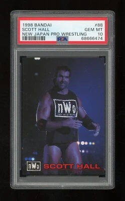 1998 Bandai New Japan Pro Wrestling Scott Hall #88 PSA 10 POP 3 - Image 1 of 2
