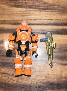 HALO MEGA BLOKS HEROES SERIES 2 UNSC ORANGE SPARTAN GUNGNIR MINIFIGURE DPJ82 C16 - Picture 1 of 2
