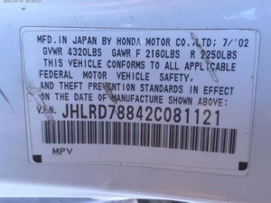Driver Left Rear Knuckle/Stub With ABS Fits 02-04 CR-V 1772405 - Picture 1 of 12