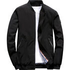 Spring/Fall Windproof Casual Jacket Mens Stylish Baseball Collar Sports Out Coat