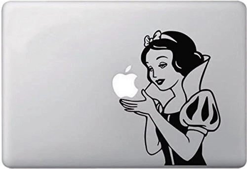 MacBook 15" Disney Snow White B&W Apple sticker (pre-2016 MB Pro/Air only) - Image 1 of 1