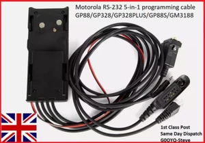 Motorola 5-in-1 Universal RS232 Programmation Câble pour Bidirectionnelle Radios - Picture 1 of 10